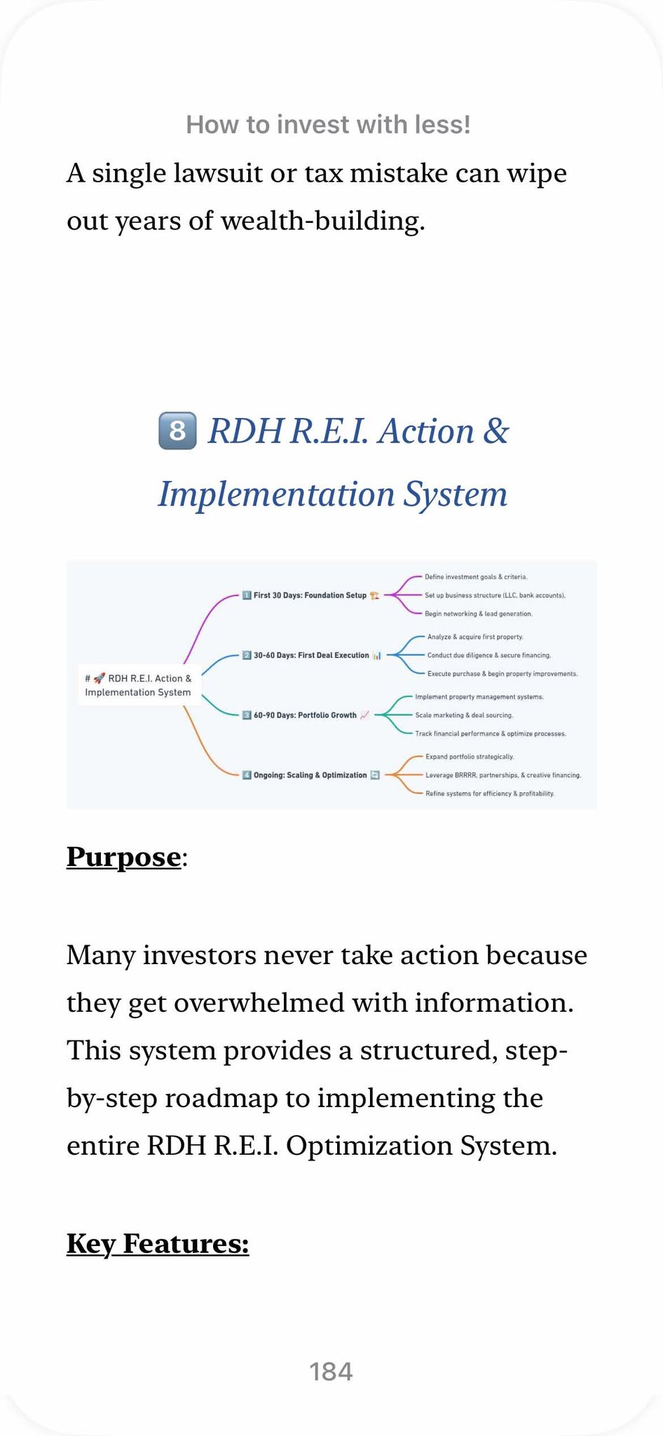 How to Invest with Less! The R.D.H. Guide to R.E.I. Success